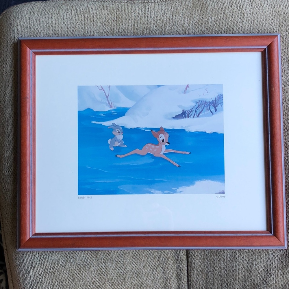 Framed Bambi and Thumper Art Print